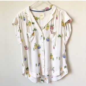 Anthropologie Maeve cactus top